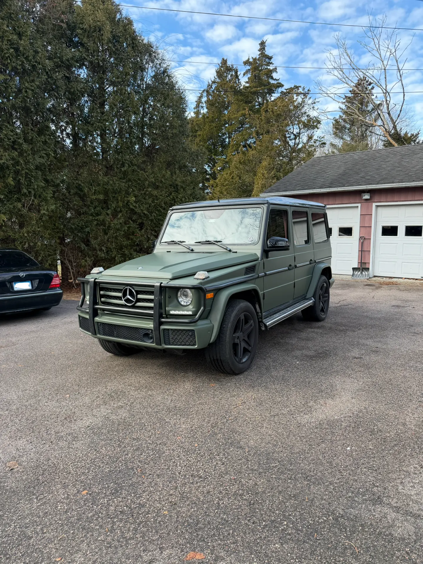 Mercedes-Benz G-Class wrapped in matte military green vinyl by Vinyl Vision Co. in Groton, CT