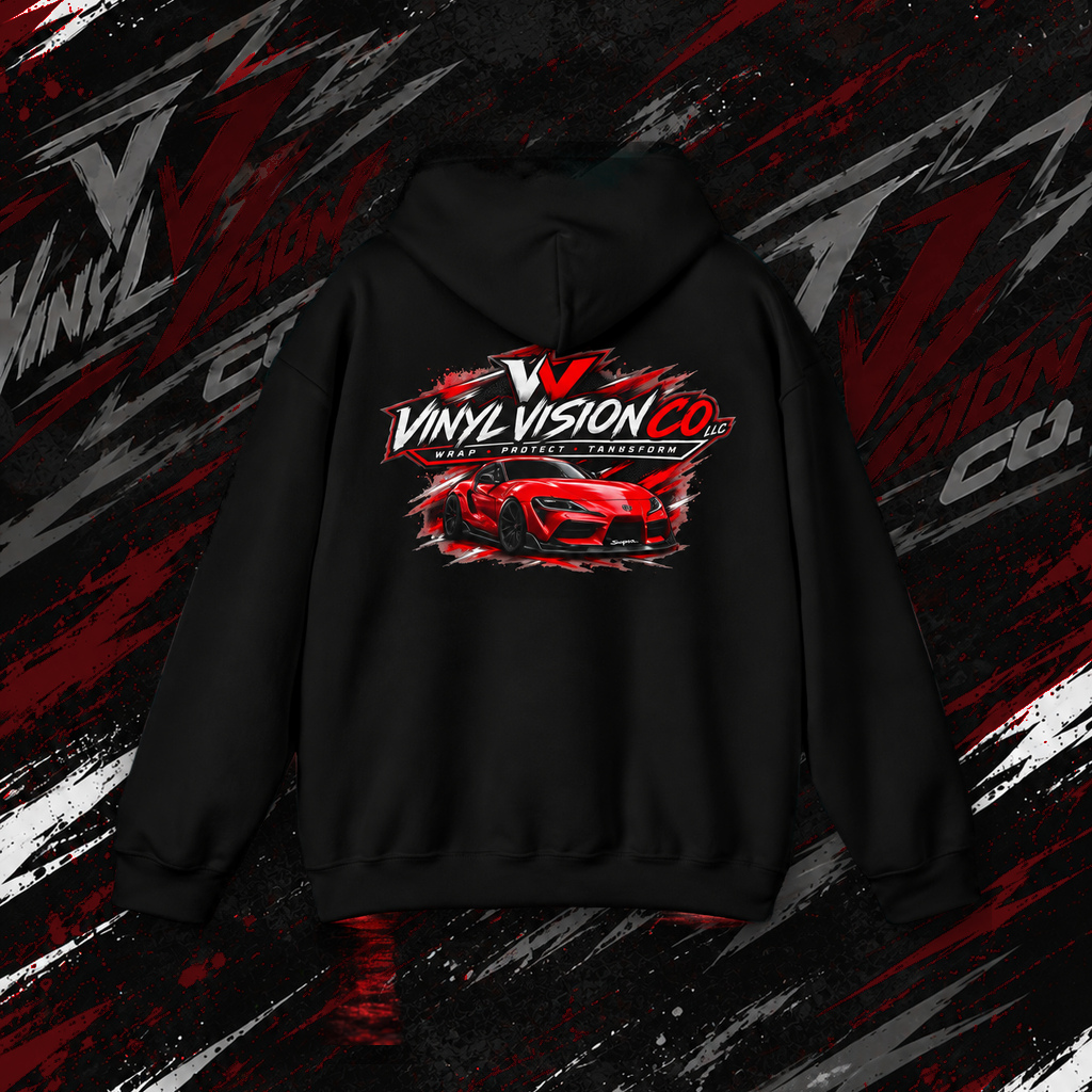 Vinyl Vision Co LLC Hoodie  ( Red Toyota Supra)