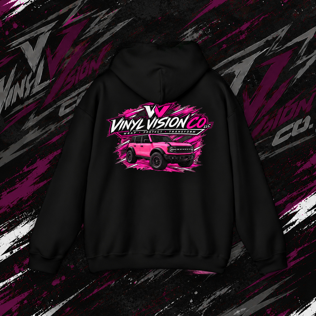 Vinyl Vision Co LLC Hoodie ( Pink Ford Bronco)